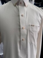 qamis qatari beige detail